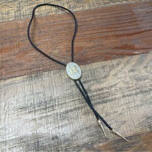 Aminco Heritage Collection bolo tie Vintage metallic western festival “H”